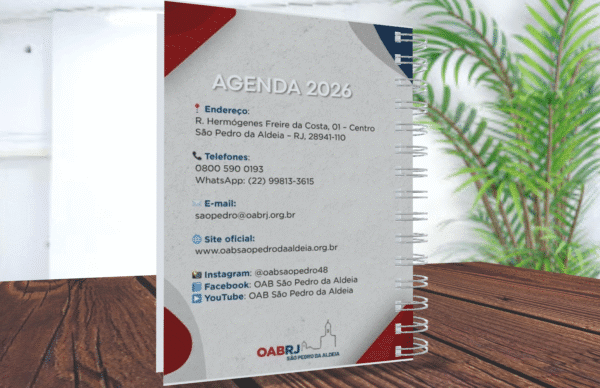 Agenda Oficial OAB/SPA 2026 – Modelo Moderno - Imagem 3
