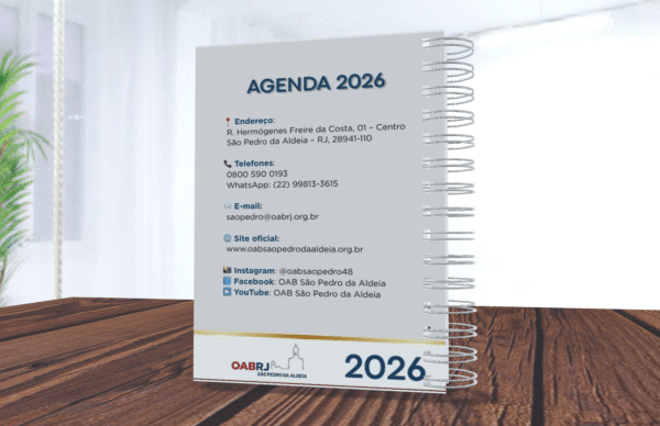 Agenda Oficial OAB/SPA 2026 – Modelo Clássico - Imagem 3