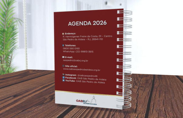 Agenda Oficial OAB/SPA 2026 – Modelo Clássico - Imagem 5